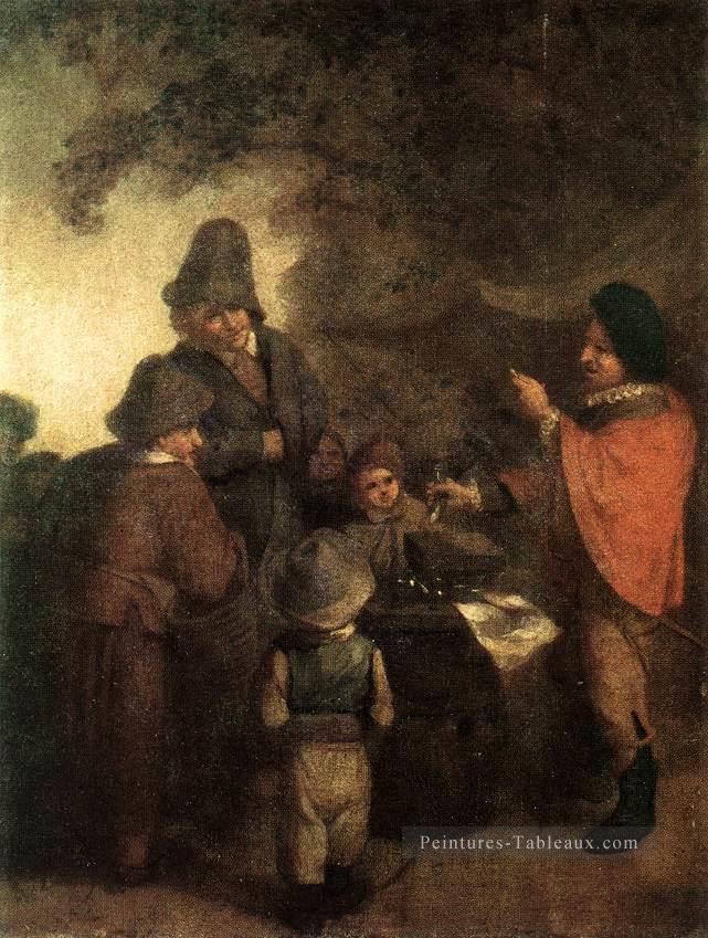 The Stall keeper Hollandais genre peintres Adriaen van Ostade Peintures à l'huile